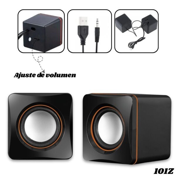Parlantes Para Computador Pc Conexion 3.5mm Usb 101Z