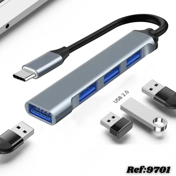 Adaptador Convertidor Multipuerto Tipo C 4 En 1 Hub Tipo C