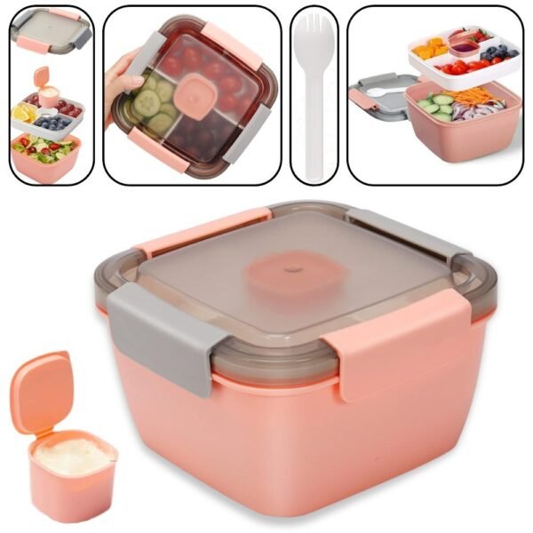 Coca Recipiente Lonchera Porta Comida 2 Niveles Plastica