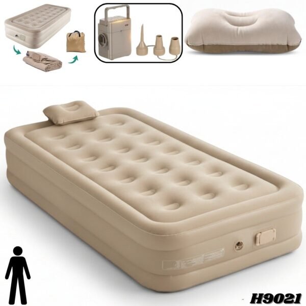 Colchon Inflable Con Bomba Integrada Con Almohada Colchoneta Para Acampar H9021