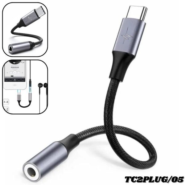 Adaptador De Audio Tipo C A Jack 3.5mm