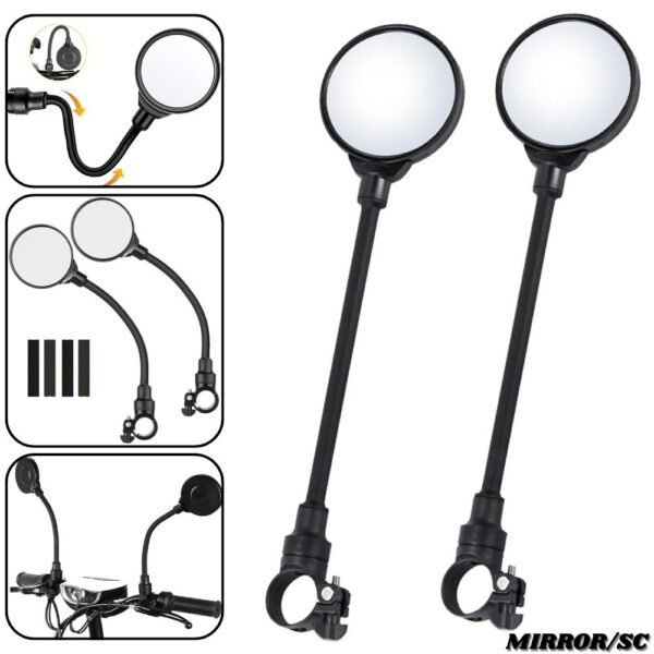 Espejos Retrovisores De Manillar Manubrio Universal Para Bicicleta Scooter