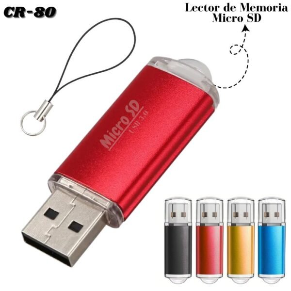 Adaptador Lector de Memoria Micro SD a USB 3.0 CR-80