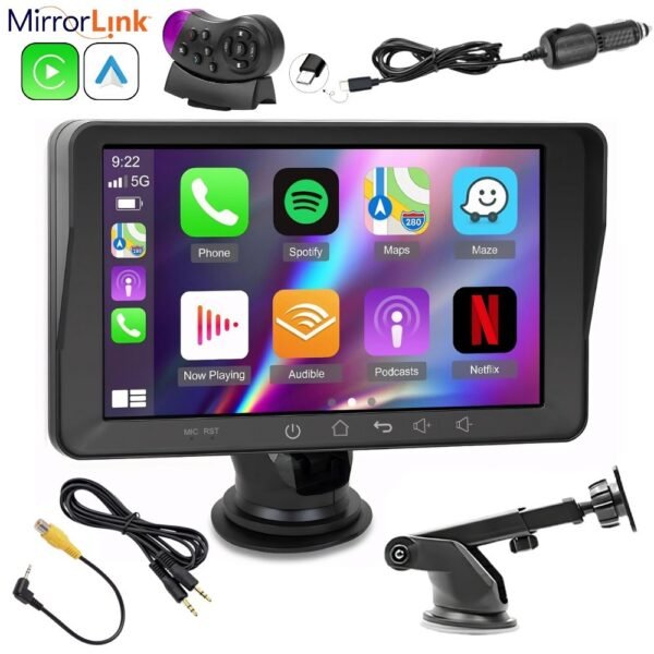 Adaptador Pantalla Carplay Para Carro Dispositivo De Navegacion Portatil Con Control A Distancia