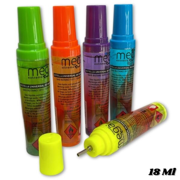 Pipeta Gas Butano Mini Recarga Soplete Encendedor Mega 18 Ml