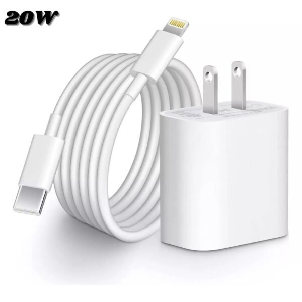 Cargador Iphone 20w Carga Rapida + Cable Para Iphone X/11/12/13/14 Generico