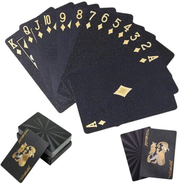 Juego De Mesa Interactivo Baraja Cartas Negras Poker De Lujo
