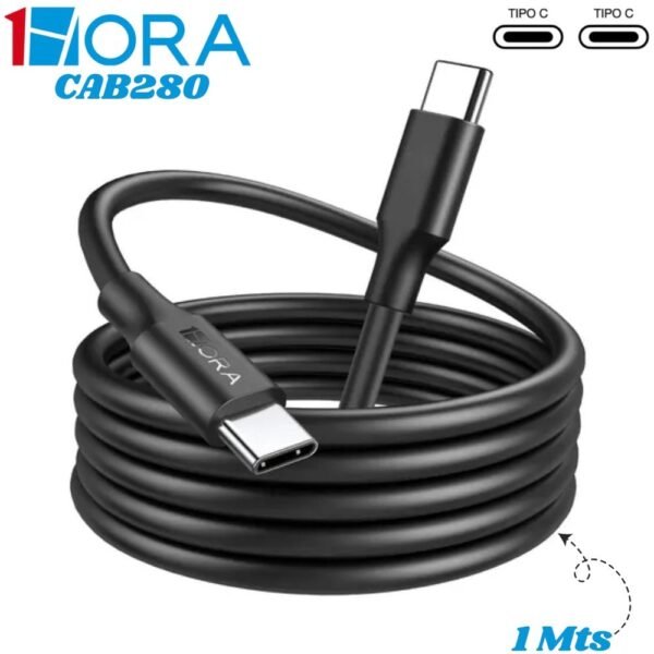 Cable Tipo C A Tipo C 1 Metro 100W Alta Calidad Cab280