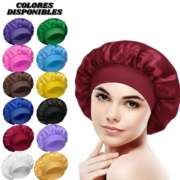 Gorro de Satin Protector para el Cabello Banda Anti-Frizz