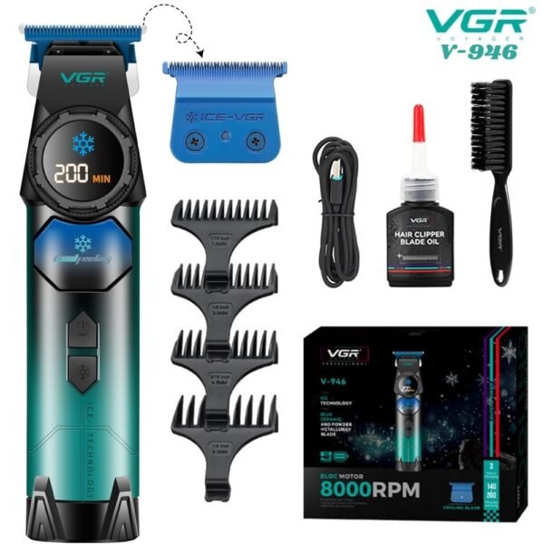 Maquina Patillera Afeitadora Corte De Pelo Inalambrica Vgr V-946 Profesional Tecnologia De Enfriamiento