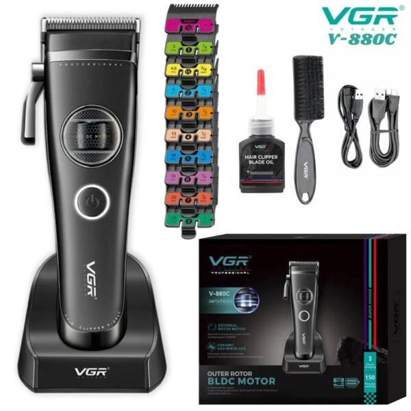 Maquina De Motilar Cortadora De Cabello Inalambrica Vgr V-880C Profesional