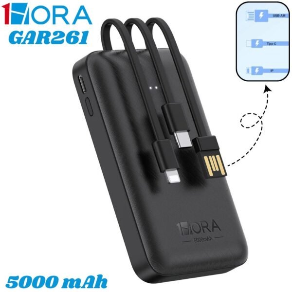 Power Bank Bateria Portatil 5000 Mah 1hora Gar261 10.5w