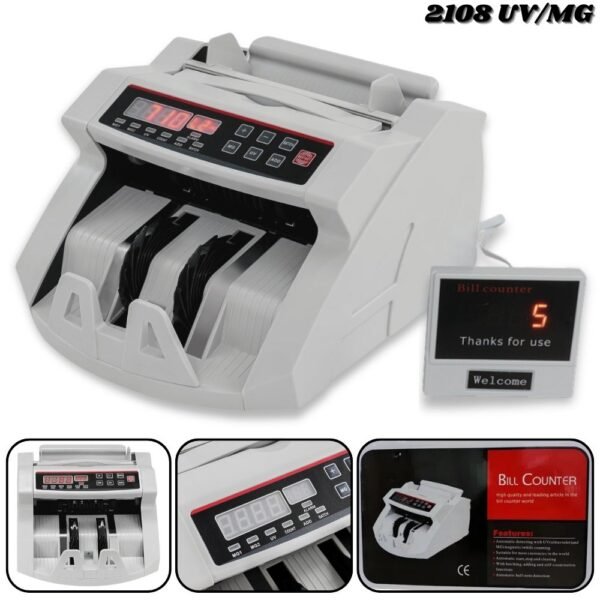Maquina Contadora de Billetes Electrica Con Detector de Billetes Falsos UV/MG
