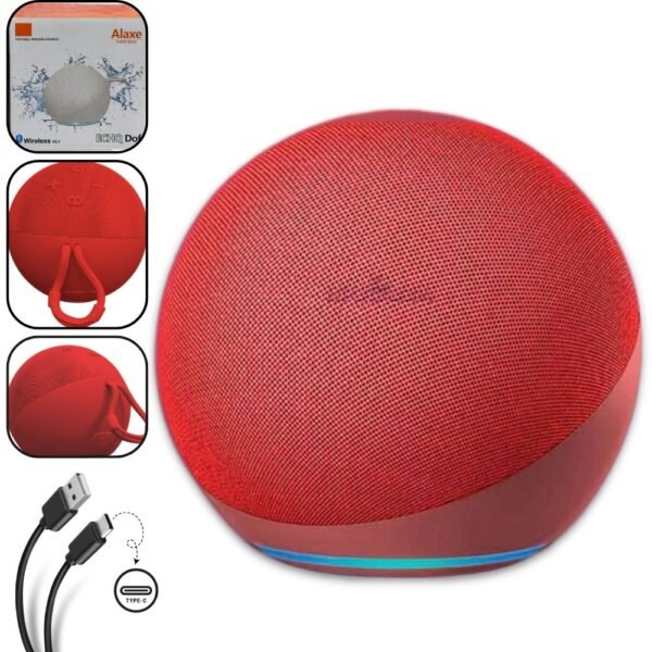 Parlante Bocina Alaxe Generico Bluetooth Recargable Rojo