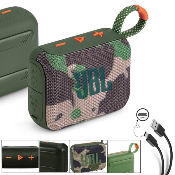 Parlante Bocina Jbl Go4 Generico Bluetooth Recargable Camuflado