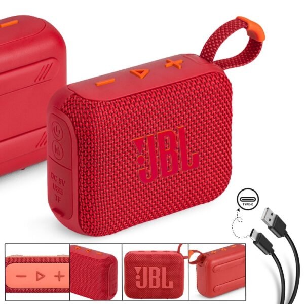Parlante Bocina Jbl Go4 Generico Bluetooth Recargable Rojo