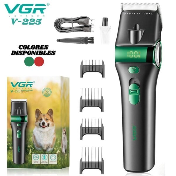 Maquina Peluquera Canina Para Mascotas Vgr V-225 Inalambrica Recargable