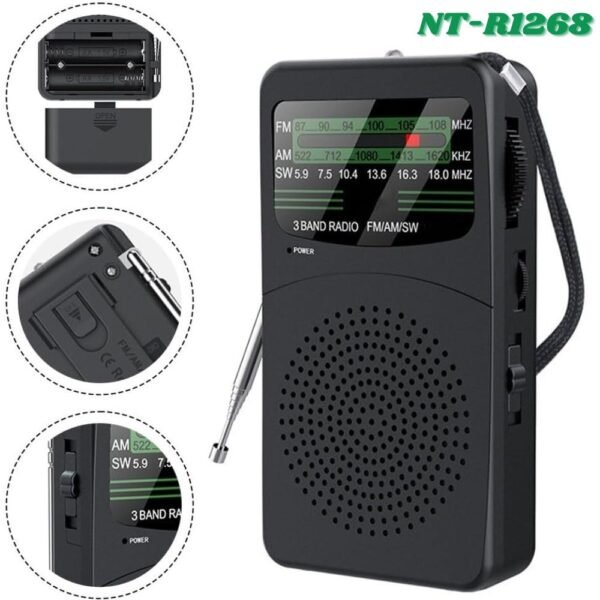 Radio Bolsillo Transistor Am / Fm / Sw Con Linterna Nanotec NT-R1268