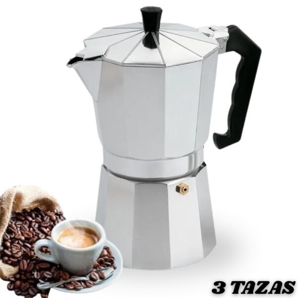 Cafetera Moka Italiana 3 Tazas Tinteras