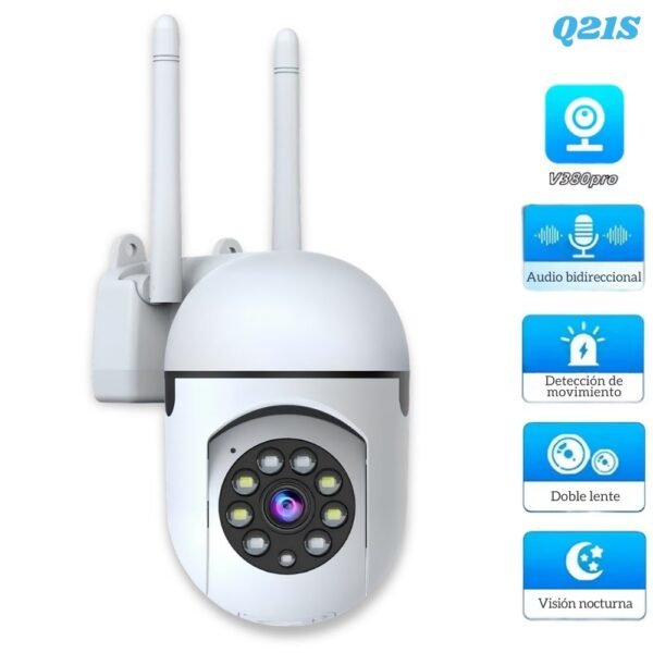 Camara De Seguridad Wifi 2 Antenas Robotica Panoramica Ip 360