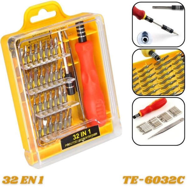 Kit De Destornilladores De Precision 32 Herramientas Manuales De Reparacion TE-6032C