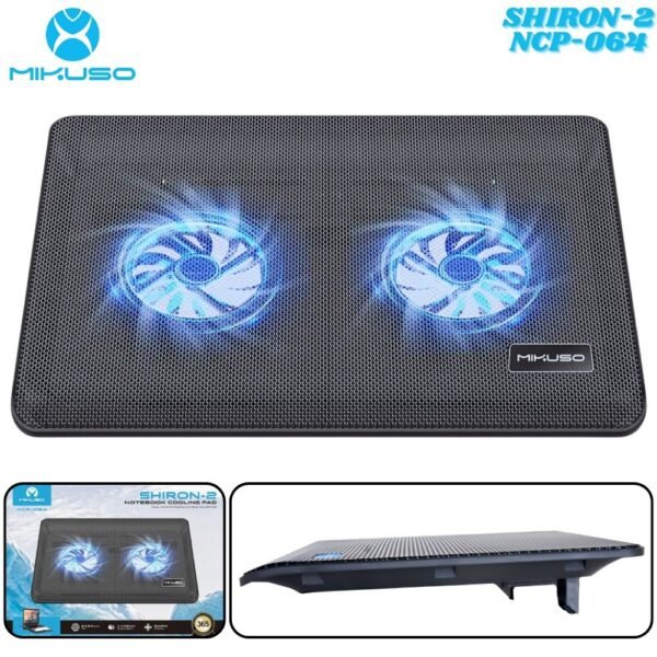 Base Refrigerante Para Portatil Mikuso Ncp-064 2 Ventiladores