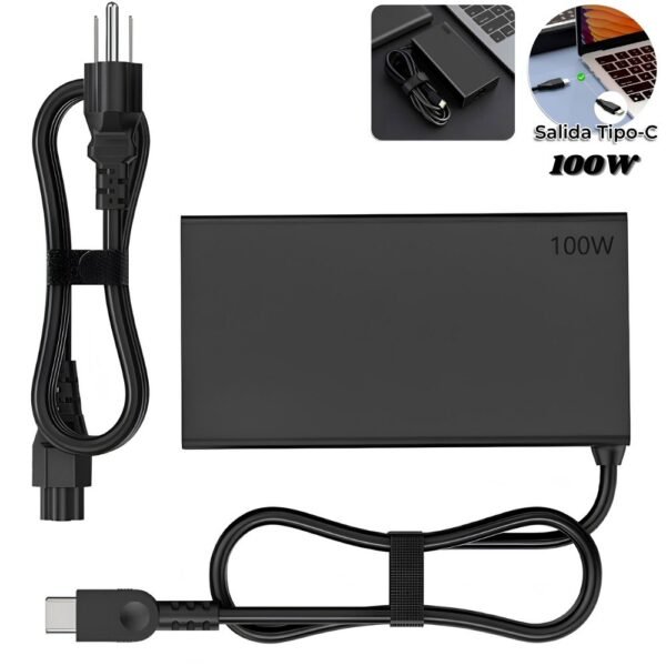Cargador Carga Rapida Para Portatil Entrada Usb-c Tipo C 100w