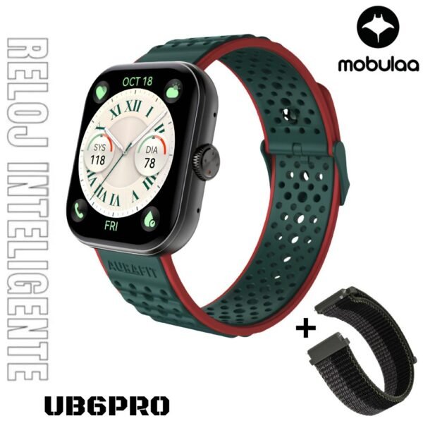 Reloj Inteligente Smartwatch Bluetooth Mobulaa UB6 PRO Negro