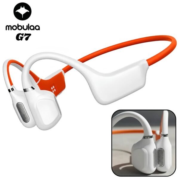 Audifonos Inalambricos Bluetooth Conduccion Osea Mobulaa G7 Blanco