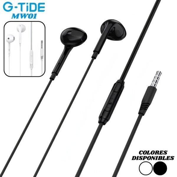 Audifonos Alambricos Manos Libres In Ear 3.5mm G-TiDE MW01
