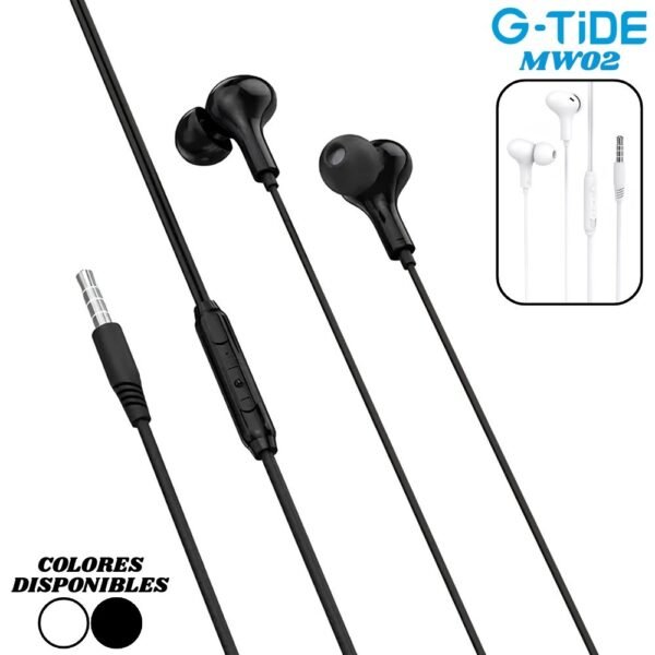 Audifonos Alambricos Manos Libres In Ear 3.5mm G-TiDE MW02