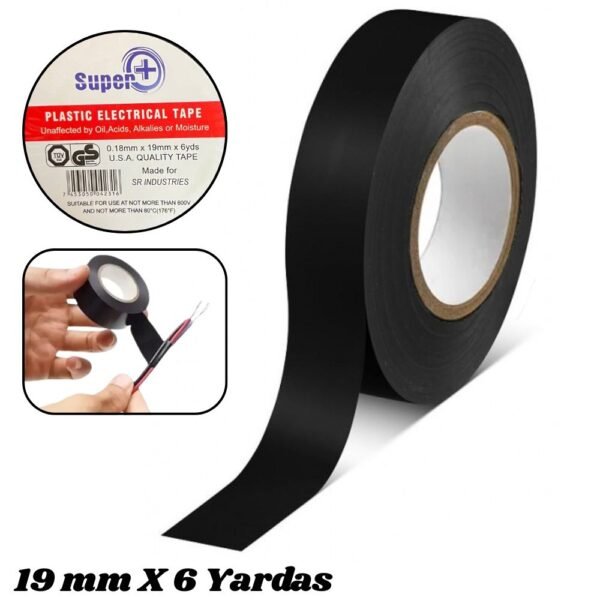 Cinta Aislante Electrica En Pvc 5 Metros Negra