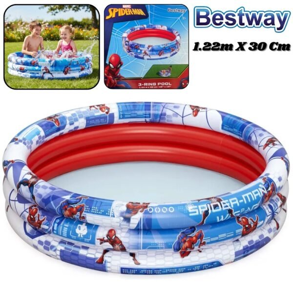 Piscina Inflable Redonda Bestway Spider-Man 1.22 M X 30 Cm 12" X 48"