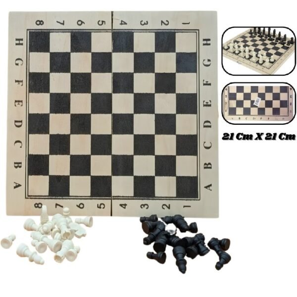 Juego De Mesa Ajedrez En Madera Plegable