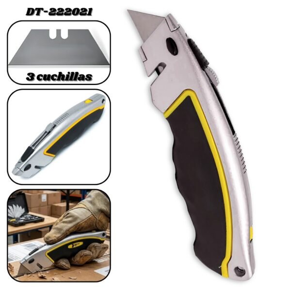 Cutter Bisturi Industrial Retractil Cortador Multiusos DT-222021