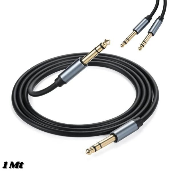 Cable De Conexion Para Microfono 6.5mm 1/4" 1 Metro