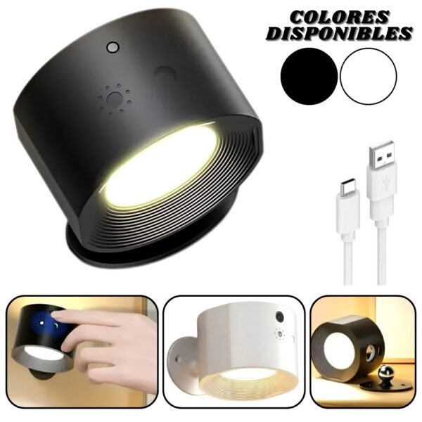 Lampara De Pared Magnetica Doble Luz Led Recargable