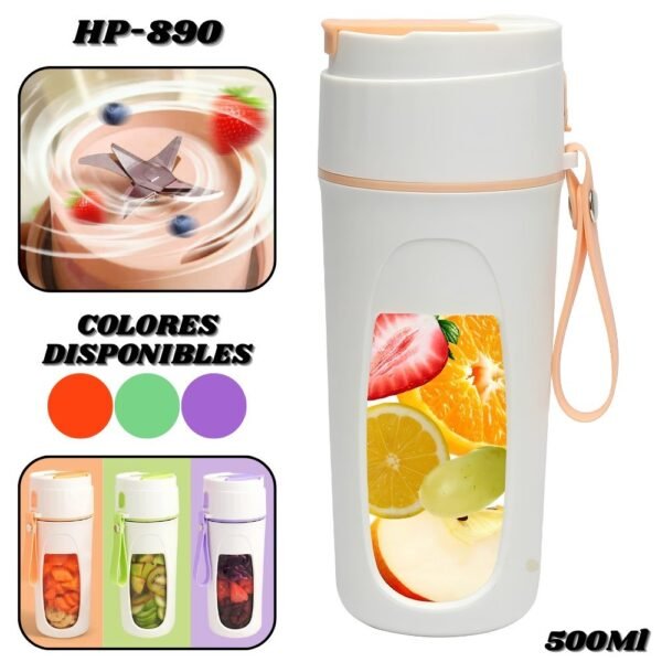 Vaso Licuadora Portatil Recargable Usb 500Ml