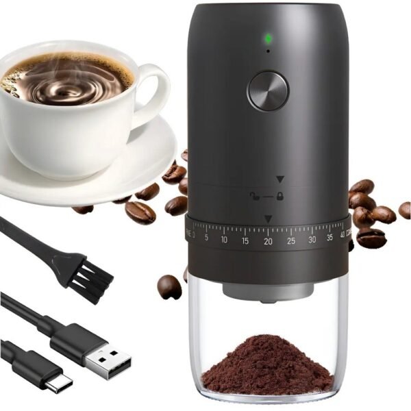 Molino De Cafe Electrico Recargable Nivel De Molienda Ajustable