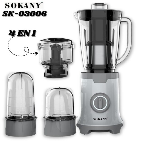 Licuadora Multifuncional 4 En 1 Sokany 800w 800Ml Sk-03006