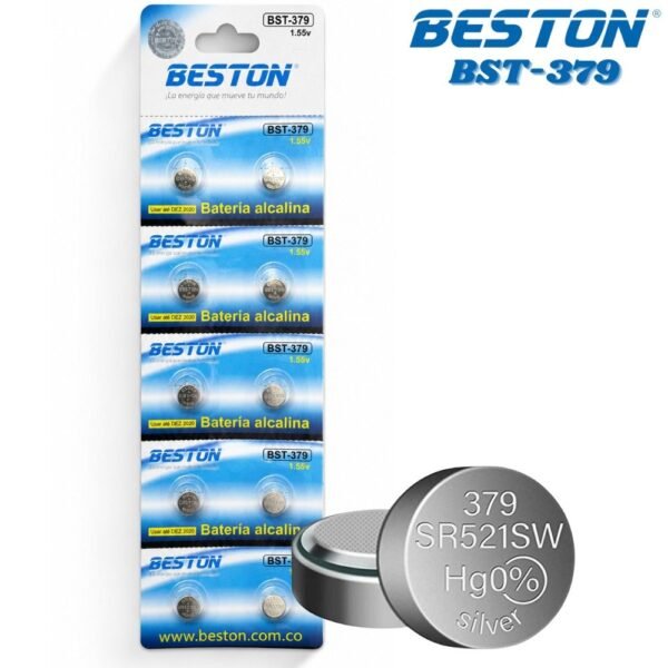 Pila Bateria Alcalina Bst-379 LR521 179 Unidad Beston 1.55V