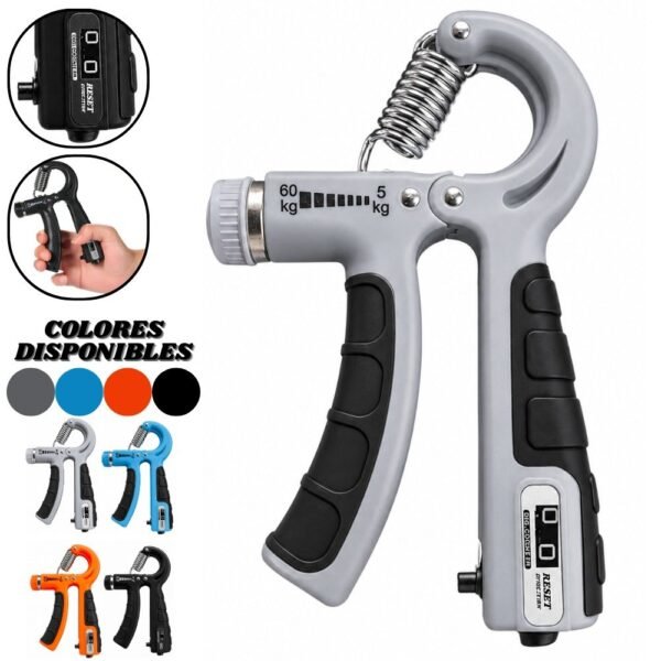 Mancuerna Ejercitador De Brazo Agarre Ajustable Hand Grip Con Contador Digital