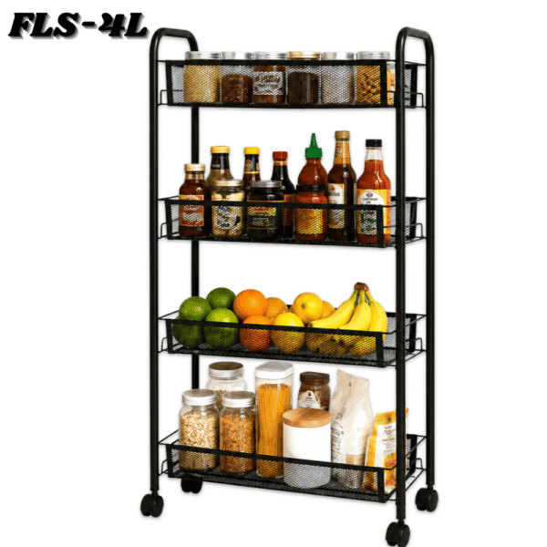 Estanteria Organizador De Cocina Multifuncional 4 Niveles Con Ruedas