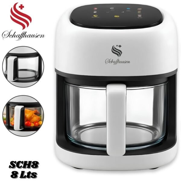 Freidora de Aire Schaffhausen Olla Air Fryer Digital Electrica 8 Litros Multifuncional