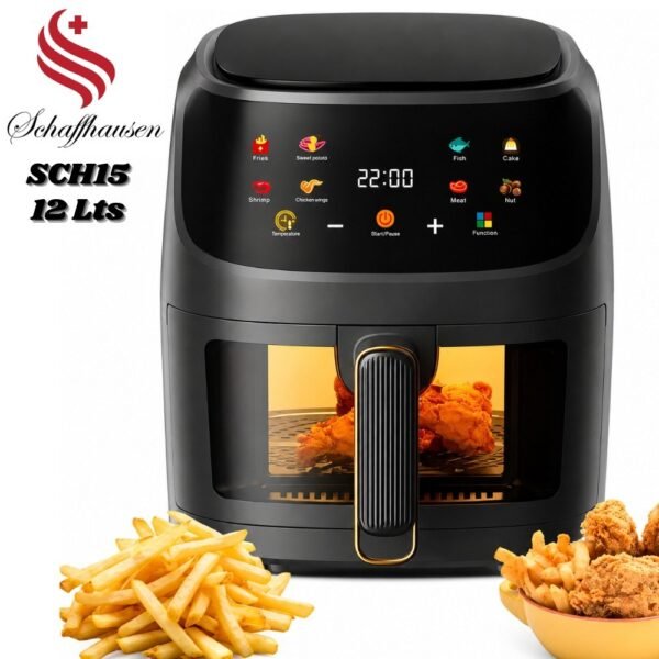 Freidora de Aire Schaffhausen Olla Air Fryer Digital Electrica 12 Litros Multifuncional