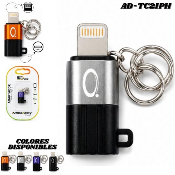 Adaptador Convertidor Otg Tipo C Hembra A Iphone Lightning Macho