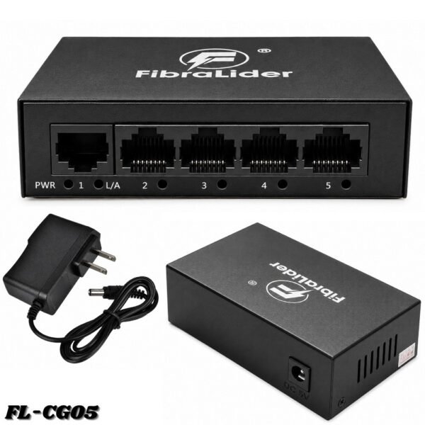 Switch Ethernet 5 Puertos Adaptador Multipuesto Para Cable LAN RJ45