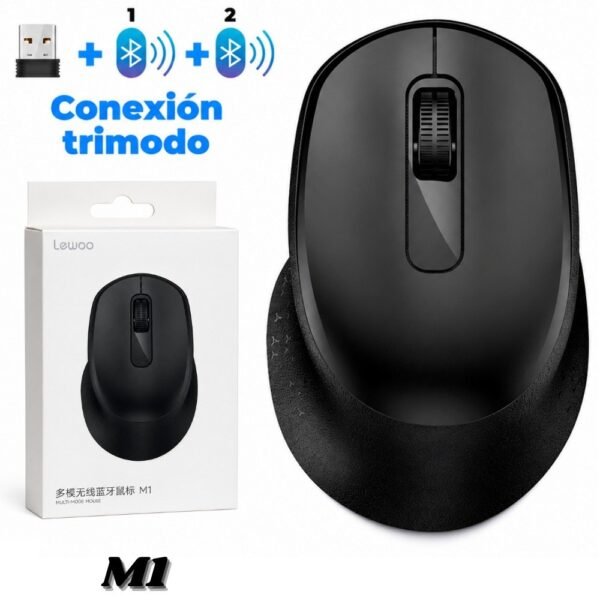 Mouse Inalambrico 3 En 1 Bluetooth Y Receptor Multimodo M1