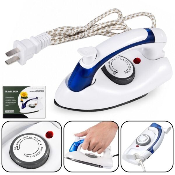 Mini Plancha A Vapor Electrica Para Ropa Plegable 700W