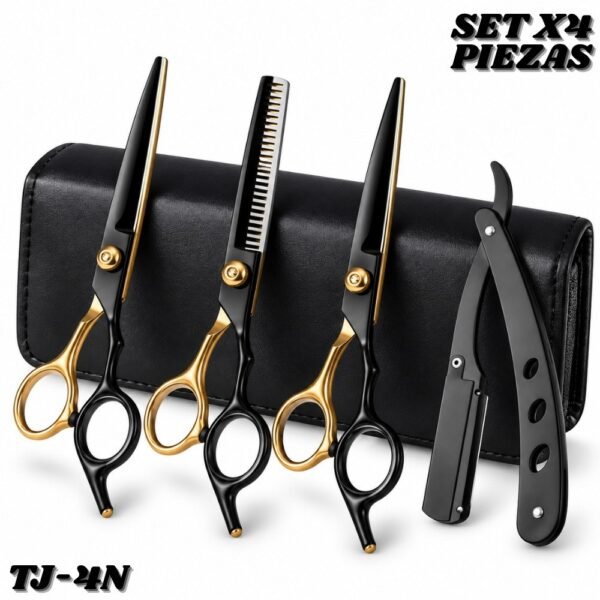 Kit De Tijeras Perfilador Para Barberia Herramientas Peluqueria